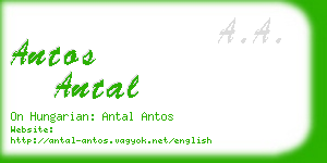 antos antal business card